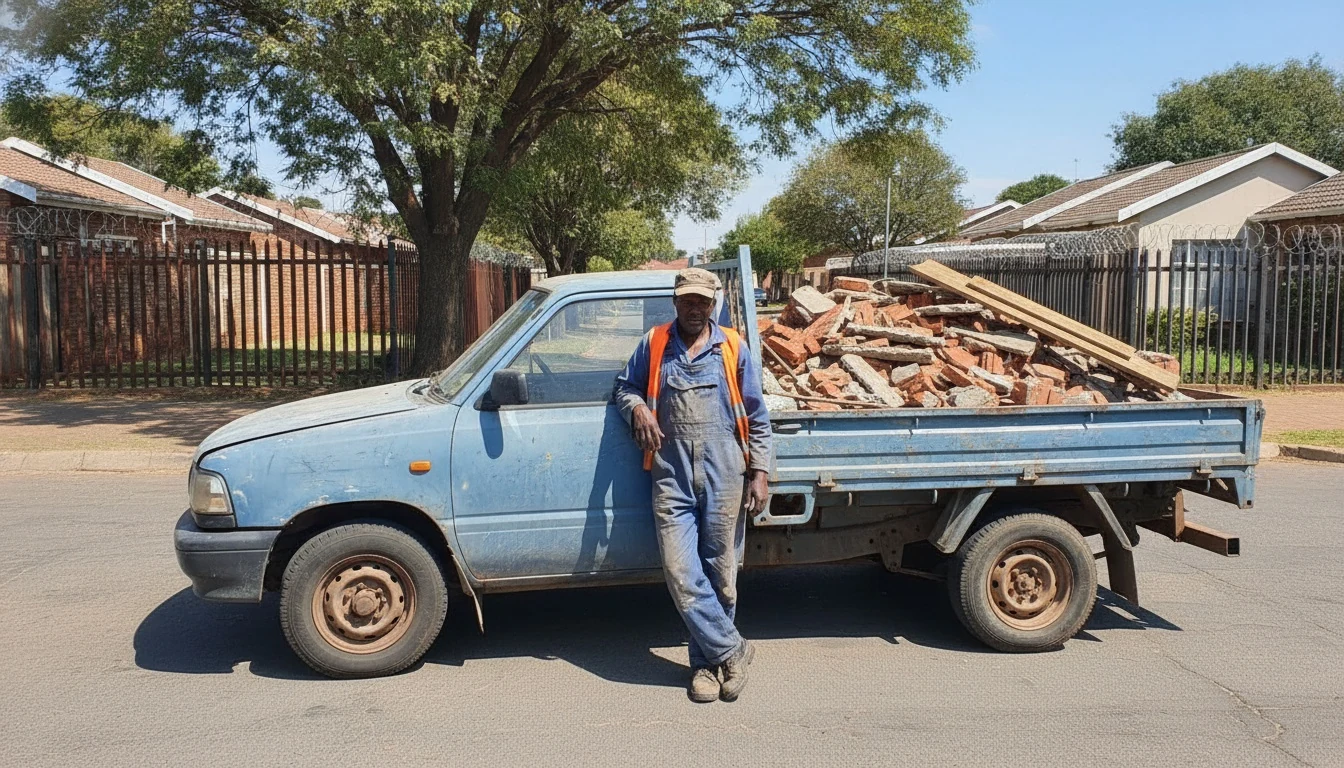 Rubble removal crew at work in Roodepoort